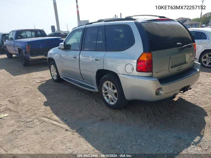 2007 GMC Envoy Denali VIN: 1GKET63MX72257152 Lot: 40272948