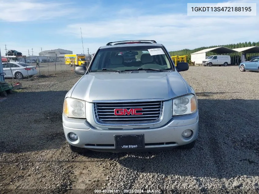 2007 GMC Envoy Sle VIN: 1GKDT13S472188195 Lot: 40396101