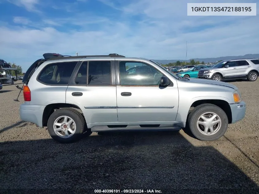 2007 GMC Envoy Sle VIN: 1GKDT13S472188195 Lot: 40396101