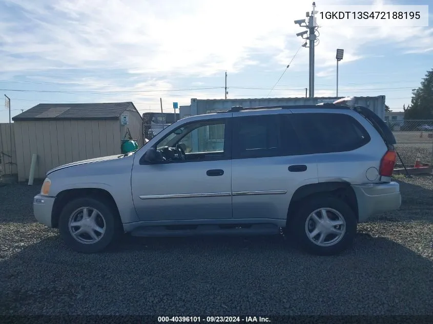 2007 GMC Envoy Sle VIN: 1GKDT13S472188195 Lot: 40396101