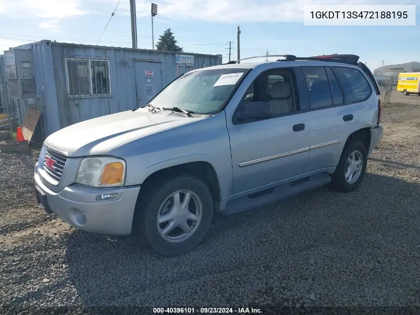 2007 GMC Envoy Sle VIN: 1GKDT13S472188195 Lot: 40396101