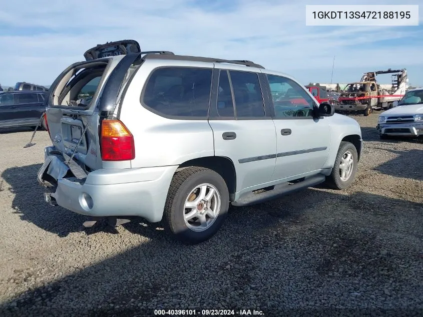 2007 GMC Envoy Sle VIN: 1GKDT13S472188195 Lot: 40396101