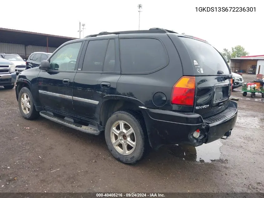 2007 GMC Envoy Slt VIN: 1GKDS13S672236301 Lot: 40405216