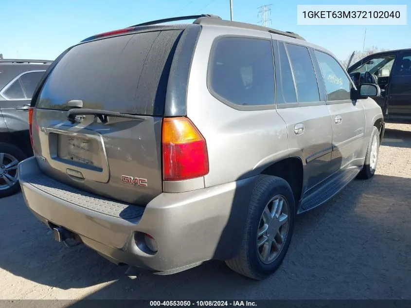 2007 GMC Envoy Denali VIN: 1GKET63M372102040 Lot: 40553050