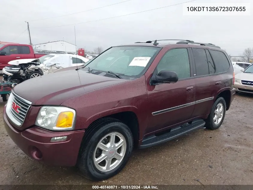 2007 GMC Envoy Slt VIN: 1GKDT13S672307655 Lot: 40740871