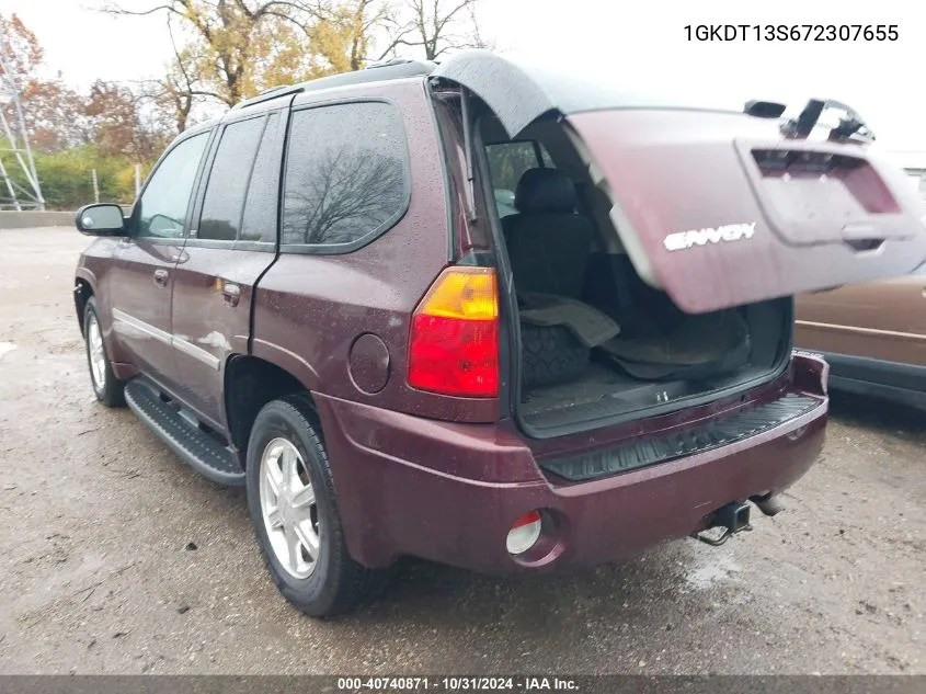 2007 GMC Envoy Slt VIN: 1GKDT13S672307655 Lot: 40740871