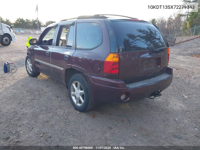 2007 GMC Envoy Sle VIN: 1GKDT13SX72279343 Lot: 40796089