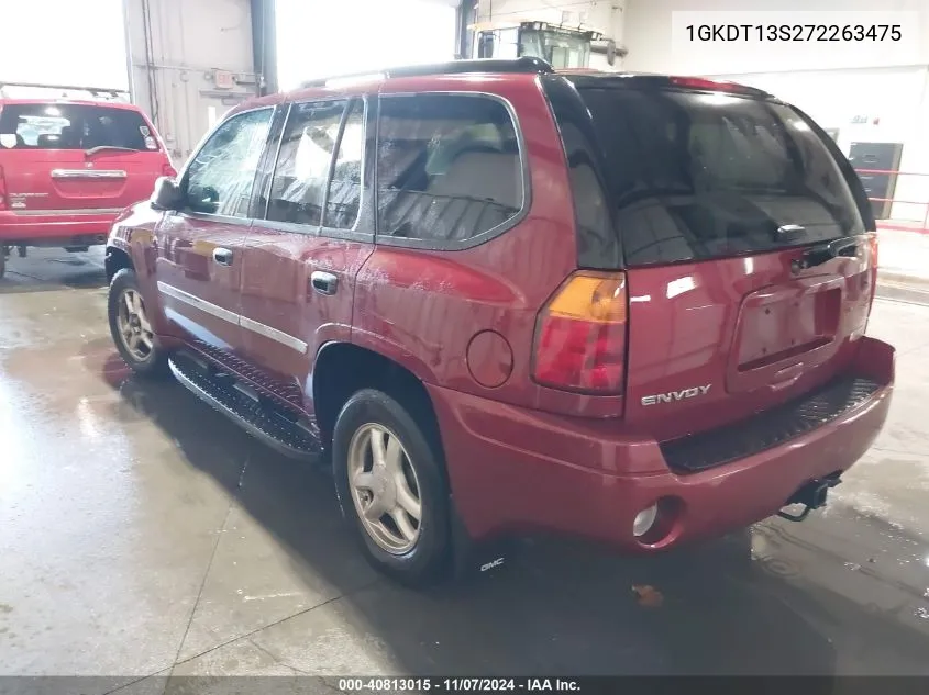 2007 GMC Envoy Sle VIN: 1GKDT13S272263475 Lot: 40813015