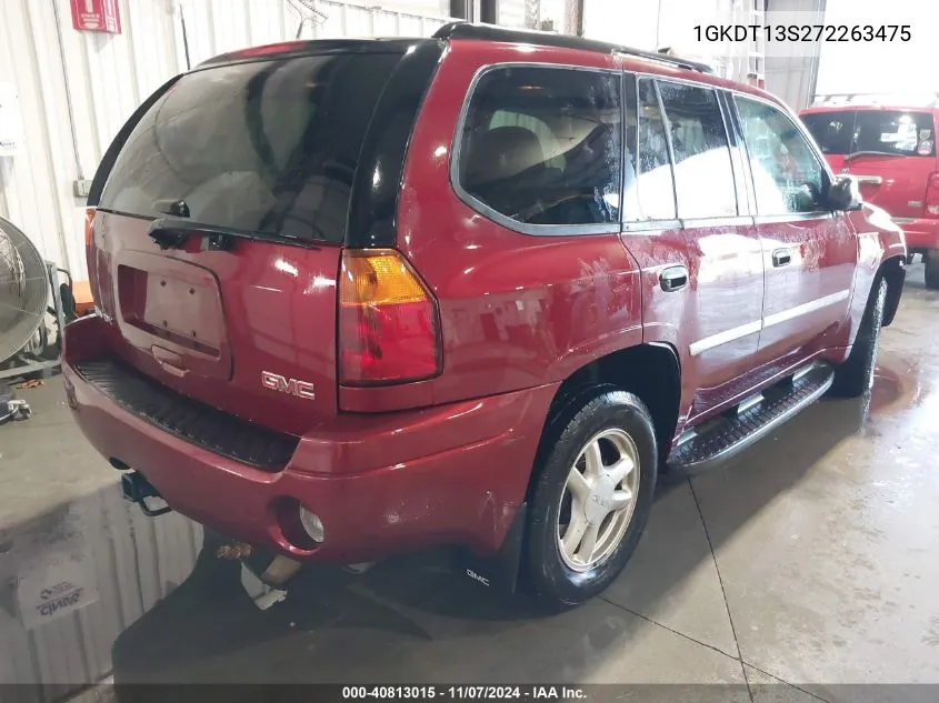 2007 GMC Envoy Sle VIN: 1GKDT13S272263475 Lot: 40813015