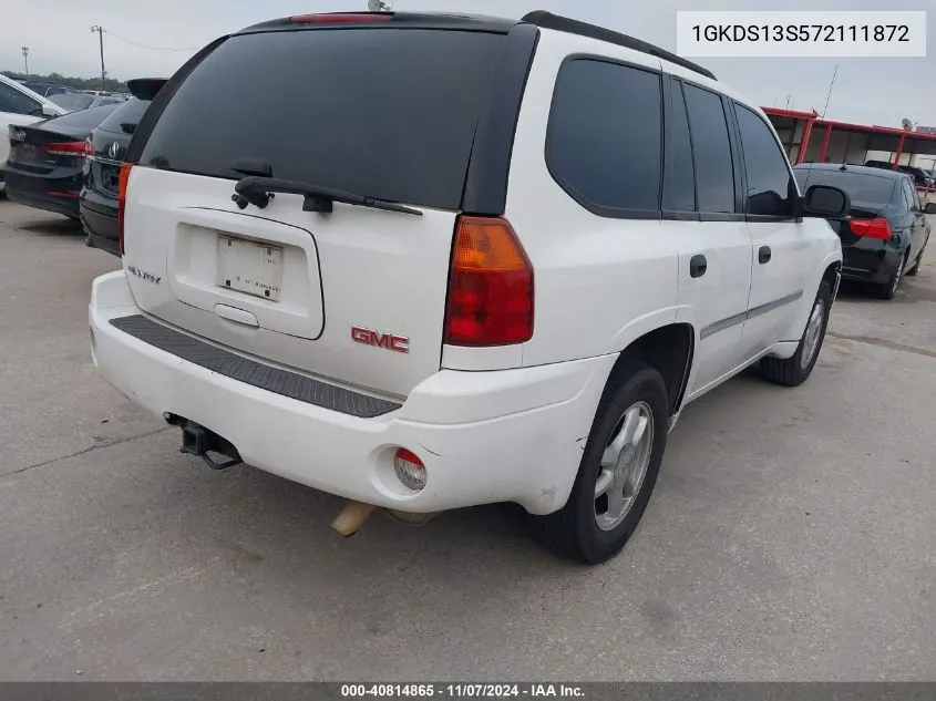 2007 GMC Envoy Sle VIN: 1GKDS13S572111872 Lot: 40814865