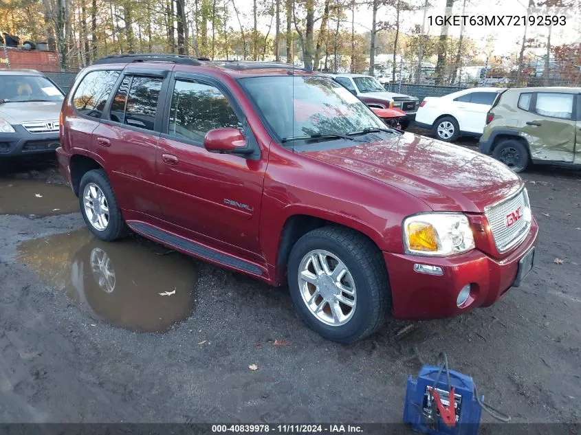 2007 GMC Envoy Denali VIN: 1GKET63MX72192593 Lot: 40839978