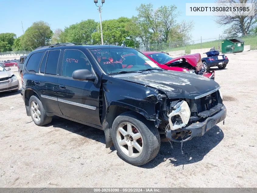 2008 GMC Envoy Slt VIN: 1GKDT13S082151985 Lot: 39253090