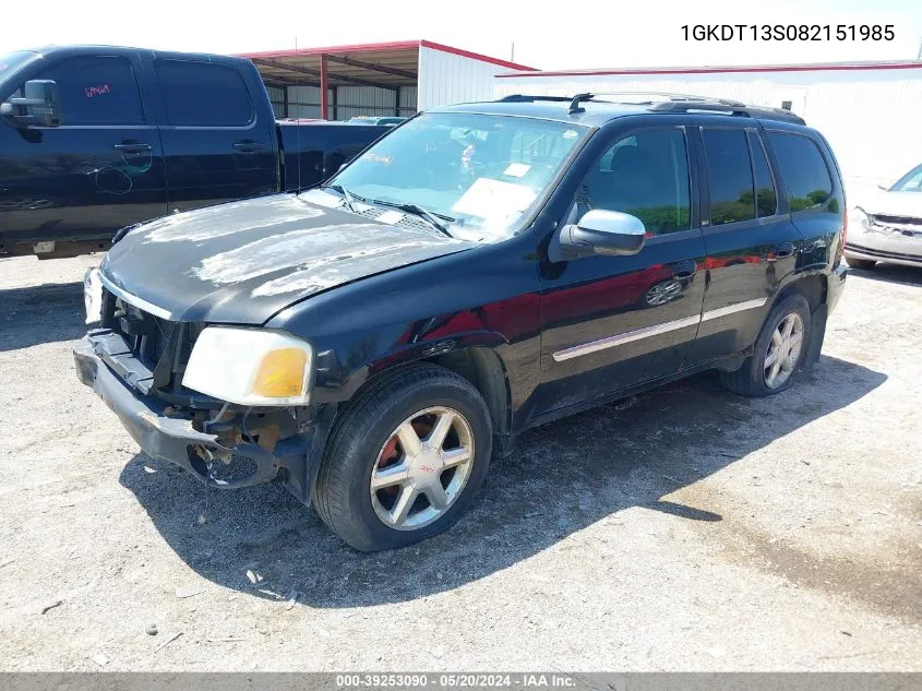 2008 GMC Envoy Slt VIN: 1GKDT13S082151985 Lot: 39253090