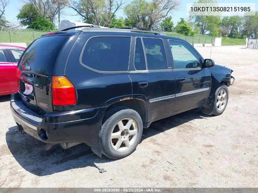 2008 GMC Envoy Slt VIN: 1GKDT13S082151985 Lot: 39253090