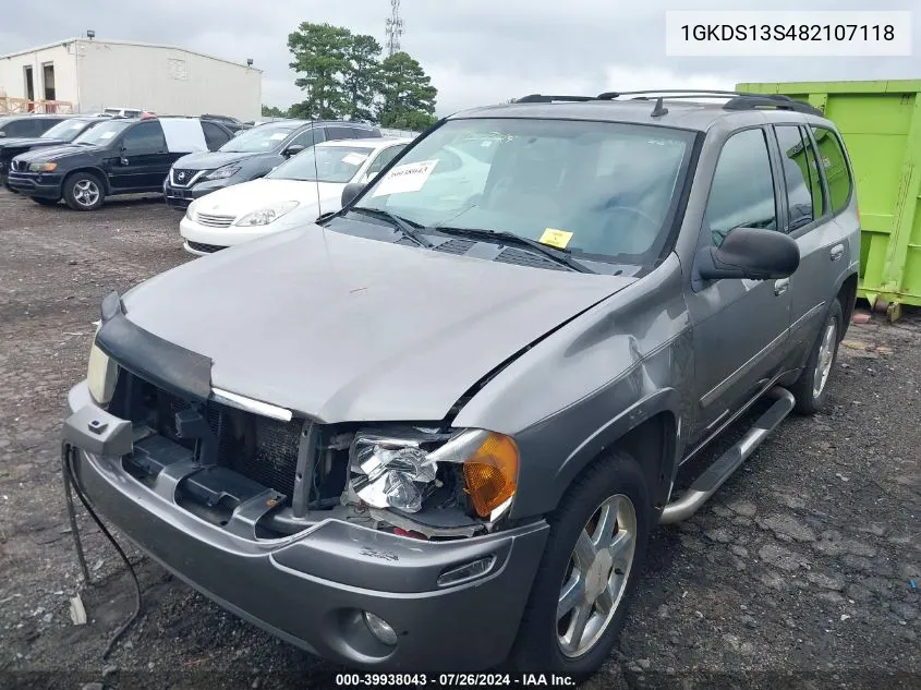 2008 GMC Envoy Slt VIN: 1GKDS13S482107118 Lot: 39938043