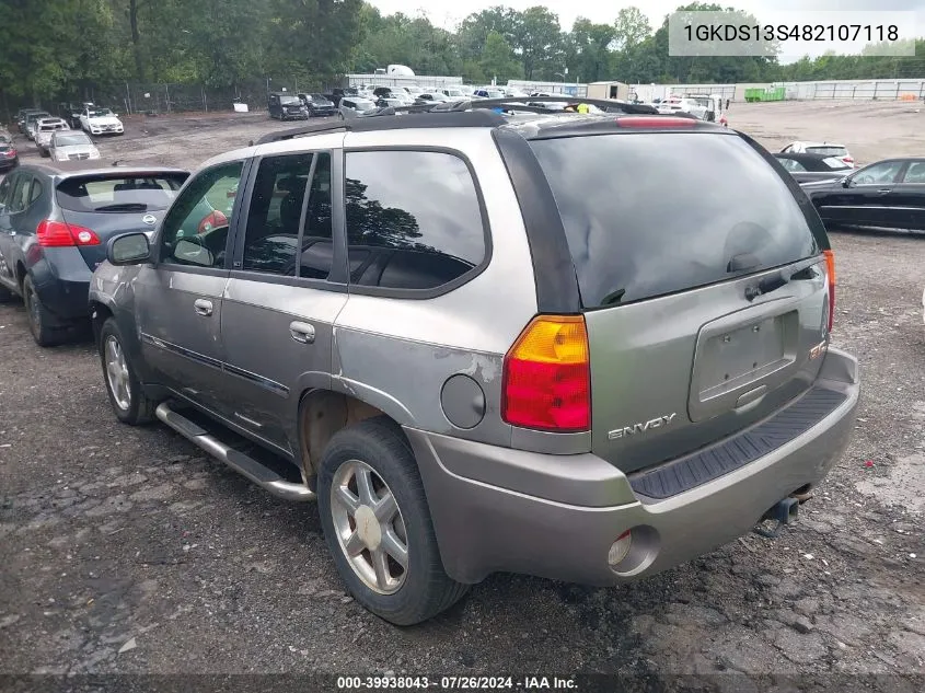 2008 GMC Envoy Slt VIN: 1GKDS13S482107118 Lot: 39938043