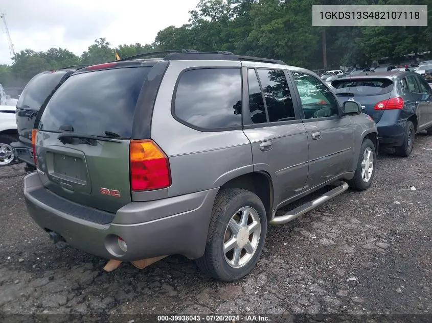 2008 GMC Envoy Slt VIN: 1GKDS13S482107118 Lot: 39938043