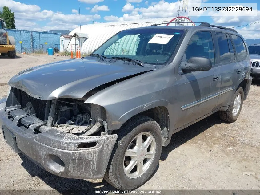 2008 GMC Envoy Sle VIN: 1GKDT13S782229694 Lot: 39986840