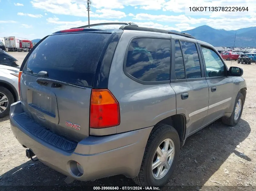 2008 GMC Envoy Sle VIN: 1GKDT13S782229694 Lot: 39986840