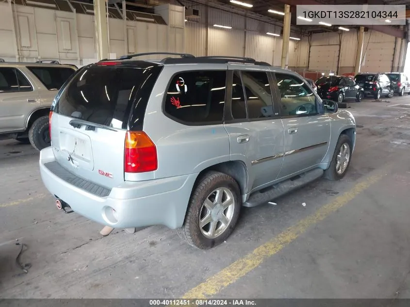 2008 GMC Envoy Slt VIN: 1GKDT13S282104344 Lot: 40112451