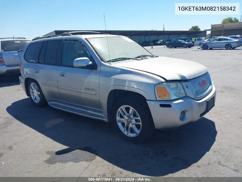 2008 GMC Envoy Denali VIN: 1GKET63M082158342 Lot: 40173841