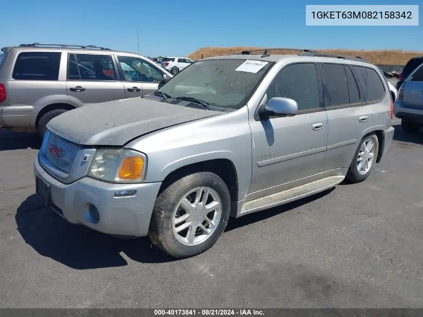 2008 GMC Envoy Denali VIN: 1GKET63M082158342 Lot: 40173841