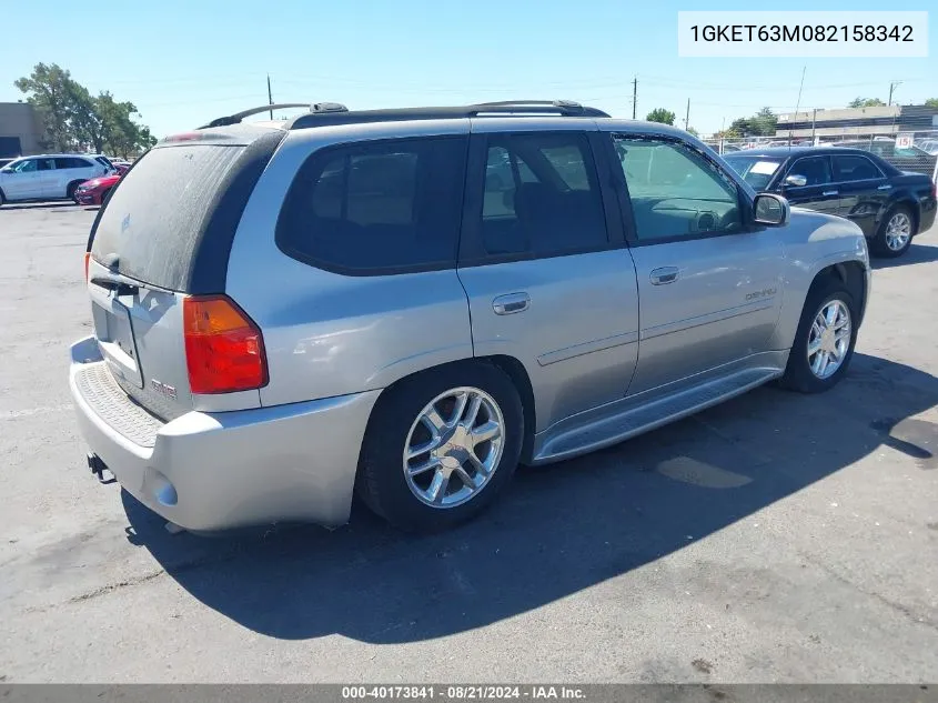 2008 GMC Envoy Denali VIN: 1GKET63M082158342 Lot: 40173841