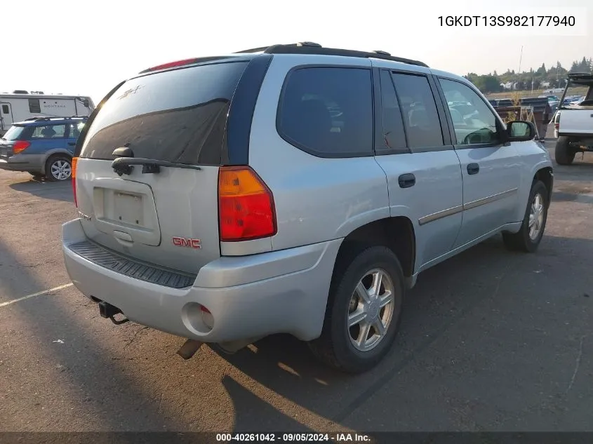 2008 GMC Envoy VIN: 1GKDT13S982177940 Lot: 40261042