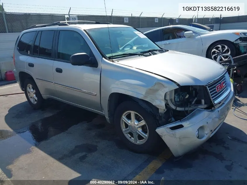 2008 GMC Envoy Sle VIN: 1GKDT13S582216619 Lot: 40298662