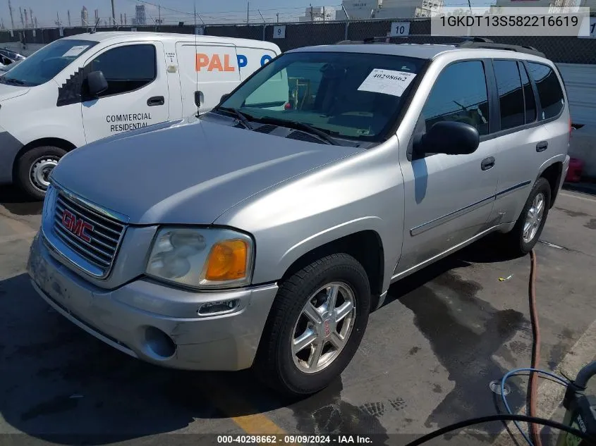 2008 GMC Envoy Sle VIN: 1GKDT13S582216619 Lot: 40298662