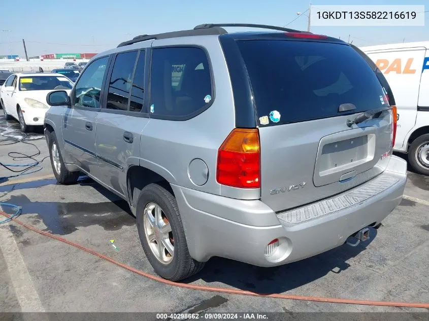 2008 GMC Envoy Sle VIN: 1GKDT13S582216619 Lot: 40298662