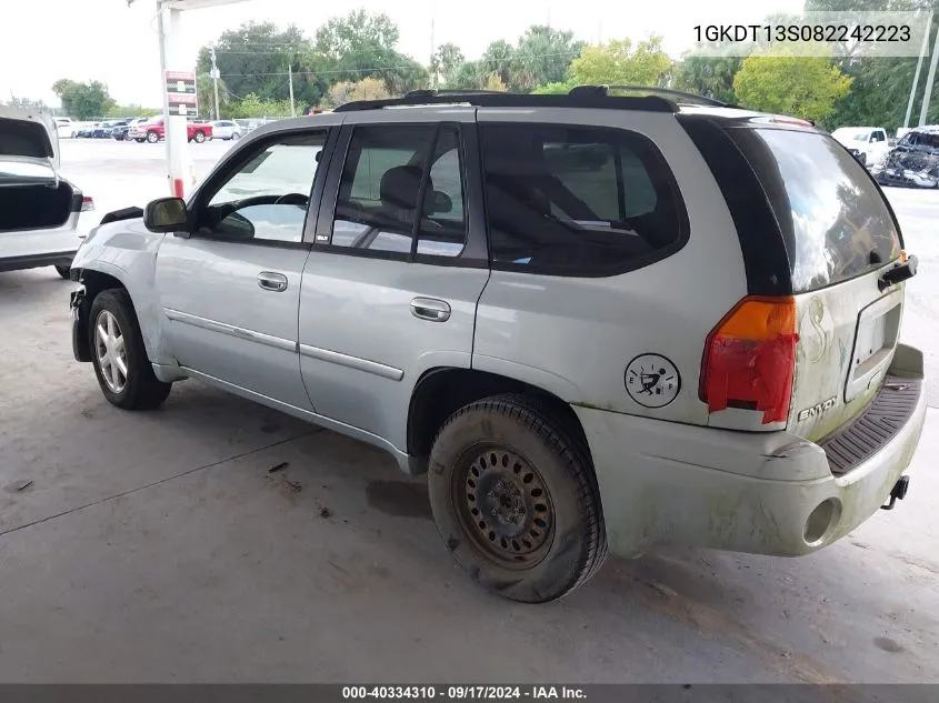 2008 GMC Envoy Slt VIN: 1GKDT13S082242223 Lot: 40334310