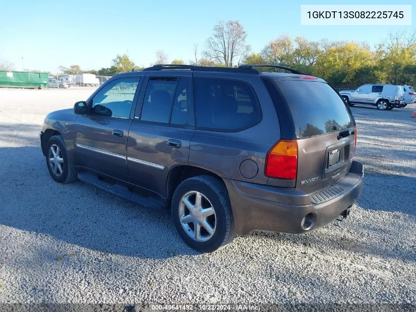 2008 GMC Envoy Slt VIN: 1GKDT13S082225745 Lot: 40641492