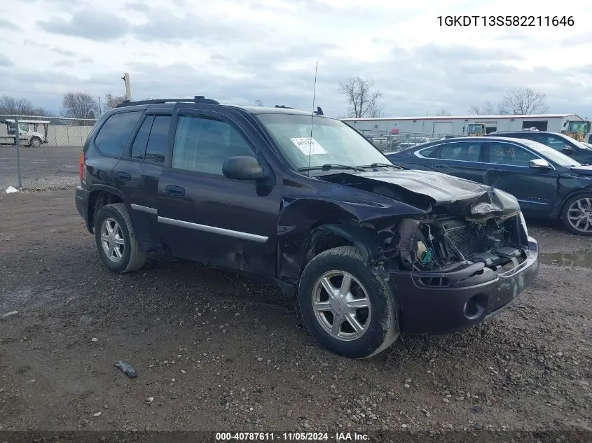 2008 GMC Envoy Sle VIN: 1GKDT13S582211646 Lot: 40787611