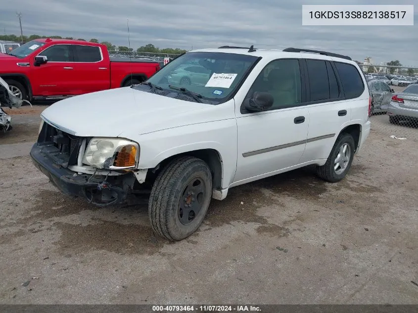 2008 GMC Envoy Sle VIN: 1GKDS13S882138517 Lot: 40793464