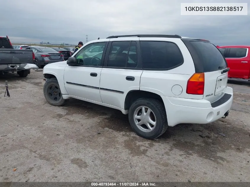 2008 GMC Envoy Sle VIN: 1GKDS13S882138517 Lot: 40793464