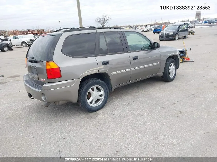 2009 GMC Envoy Sle VIN: 1GKDT33S392128553 Lot: 20180626