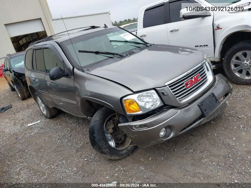 2009 GMC Envoy Slt VIN: 1GKDS43S092126039 Lot: 40429950