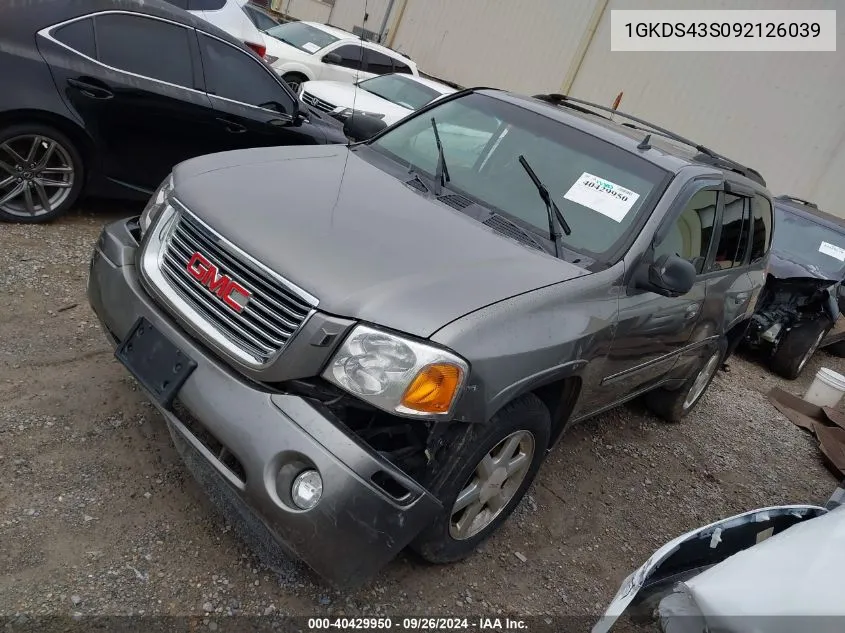 2009 GMC Envoy Slt VIN: 1GKDS43S092126039 Lot: 40429950