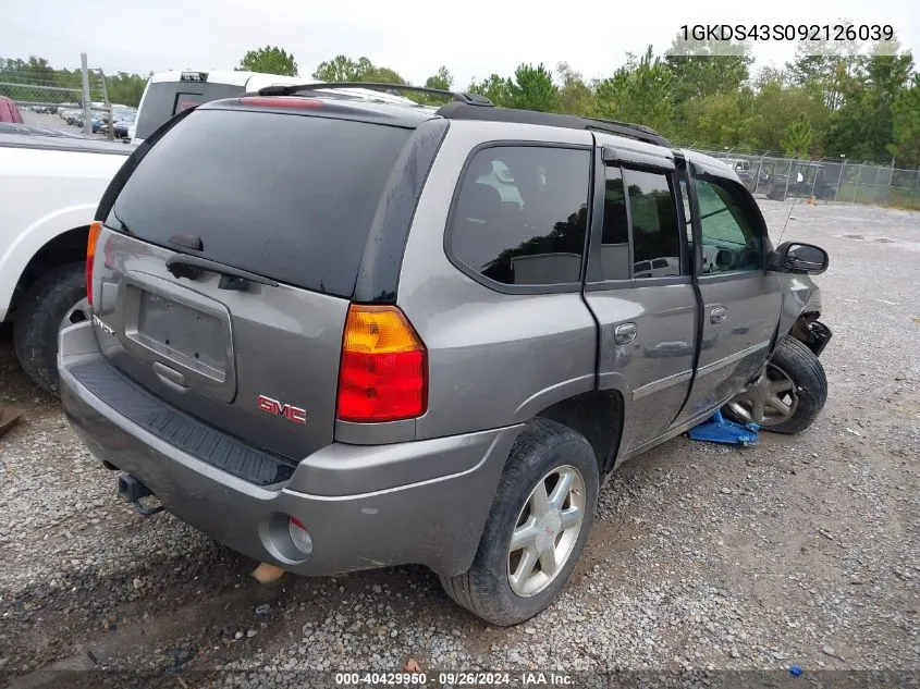 2009 GMC Envoy Slt VIN: 1GKDS43S092126039 Lot: 40429950