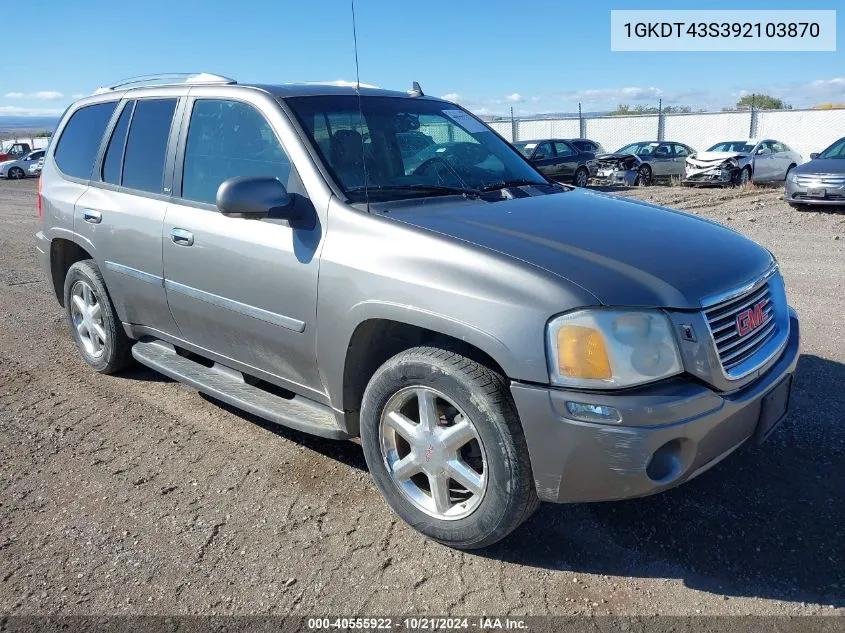 2009 GMC Envoy Slt VIN: 1GKDT43S392103870 Lot: 40555922