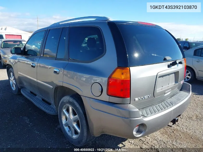 2009 GMC Envoy Slt VIN: 1GKDT43S392103870 Lot: 40555922