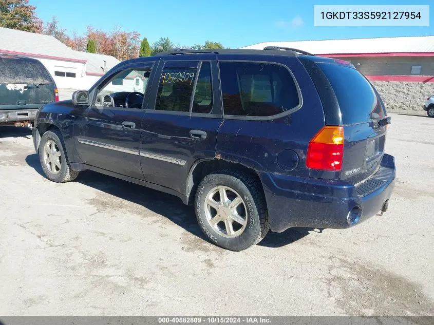 2009 GMC Envoy Sle VIN: 1GKDT33S592127954 Lot: 40582809