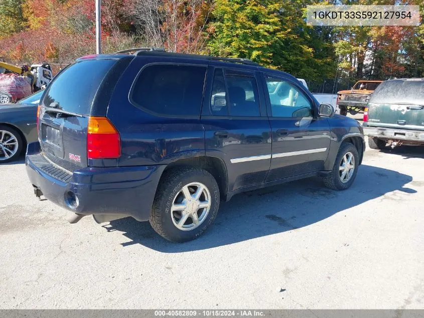 2009 GMC Envoy Sle VIN: 1GKDT33S592127954 Lot: 40582809