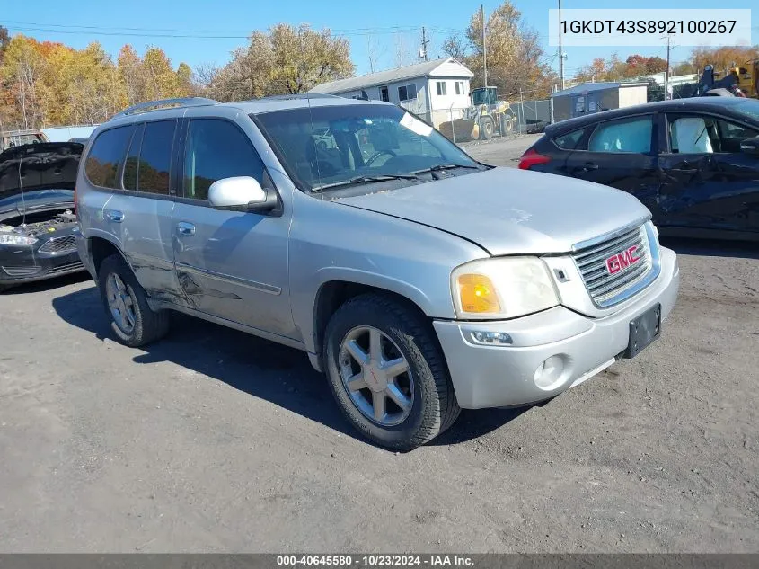 2009 GMC Envoy Slt VIN: 1GKDT43S892100267 Lot: 40645580