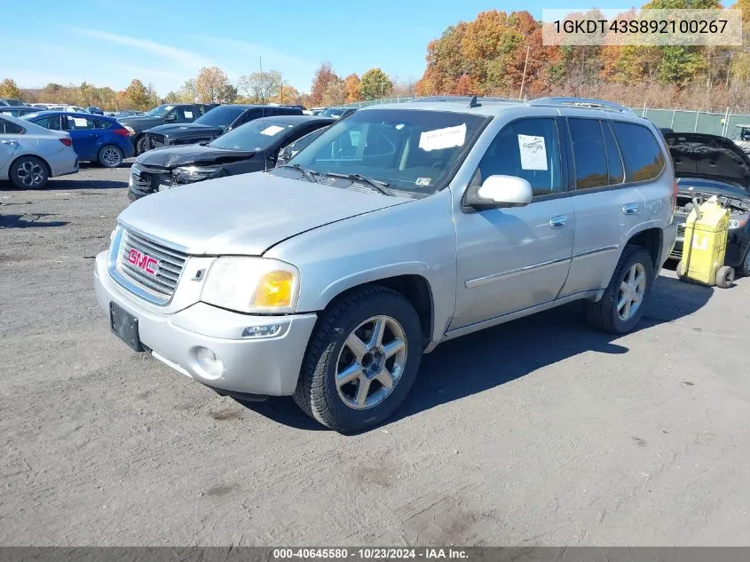 2009 GMC Envoy Slt VIN: 1GKDT43S892100267 Lot: 40645580