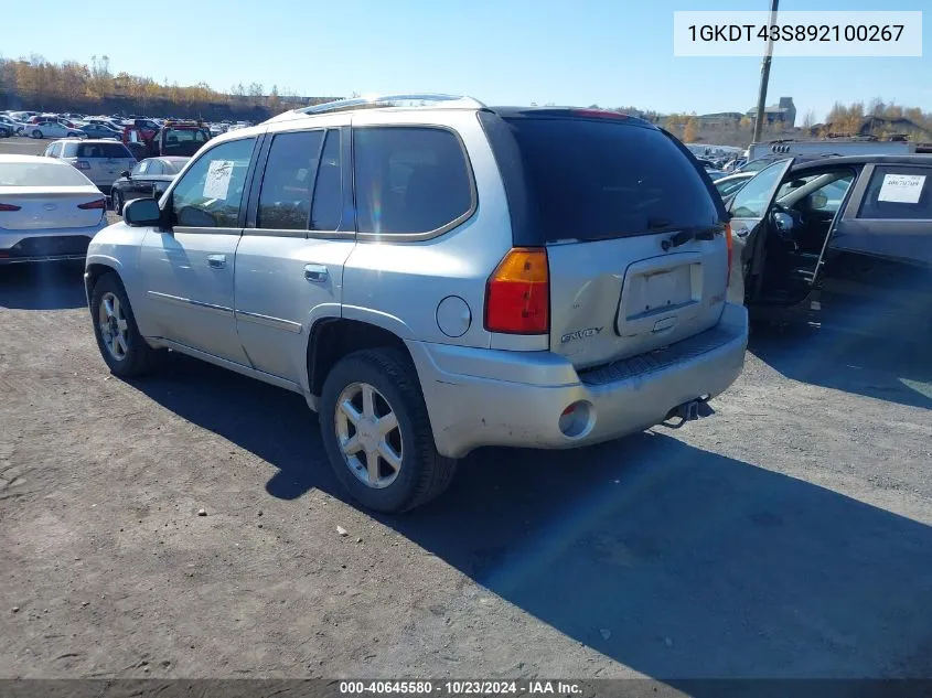 2009 GMC Envoy Slt VIN: 1GKDT43S892100267 Lot: 40645580