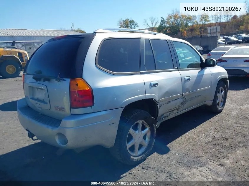 2009 GMC Envoy Slt VIN: 1GKDT43S892100267 Lot: 40645580