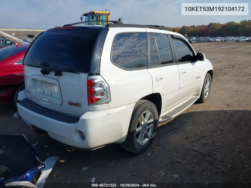 2009 GMC Envoy Denali VIN: 1GKET53M192104172 Lot: 40721322