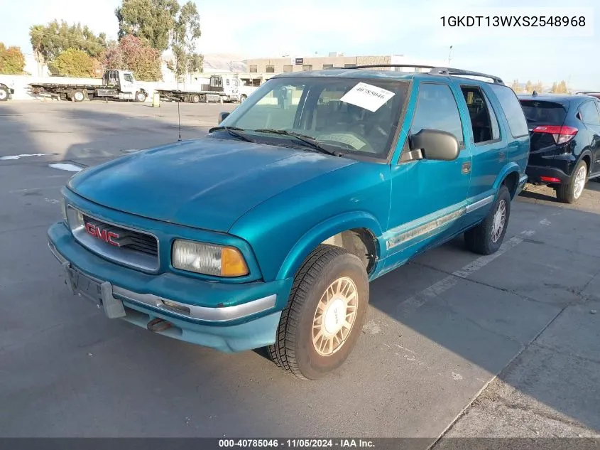 1995 GMC Jimmy VIN: 1GKDT13WXS2548968 Lot: 40785046